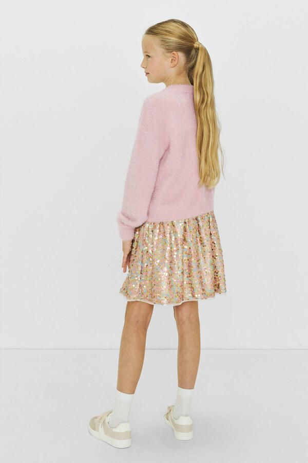 Coolcat pailletten rok Sassy lichrroze multicolor - Foto 4