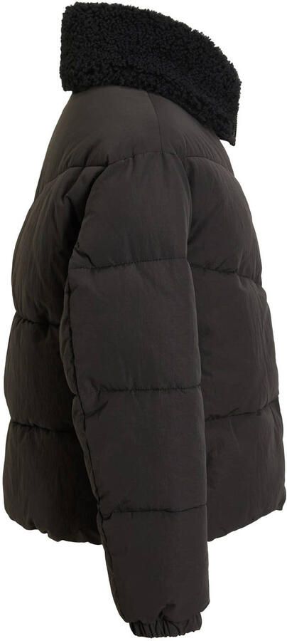 Coolcat Puffer Winterjas Joyce met Teddy Kraag Zwart - Foto 3