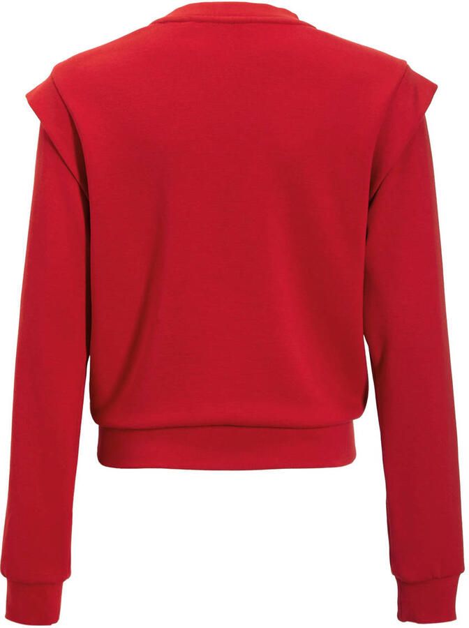 Coolcat Sweater Topaz met Schouder Detail Rood