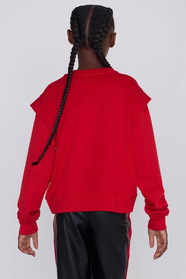 Coolcat Sweater Topaz met Schouder Detail Rood - Foto 2