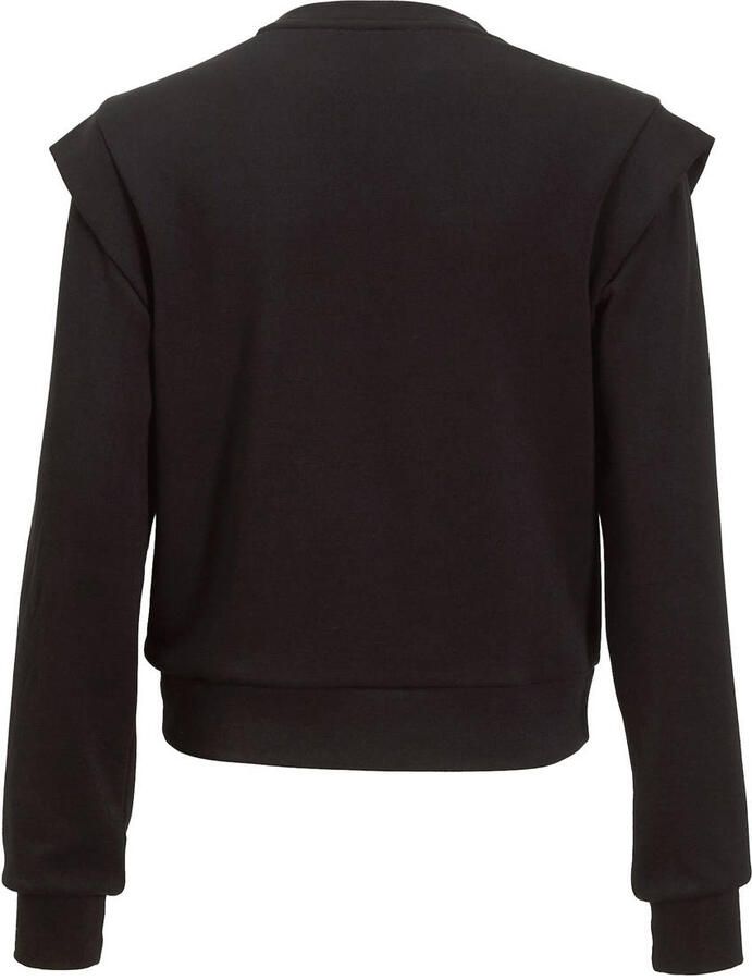 Coolcat Sweater Topaz met Schouder Detail Zwart