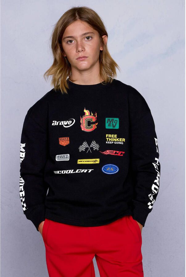 Coolcat Sweater Tyler met Racer Logo's en Patches - Foto 3