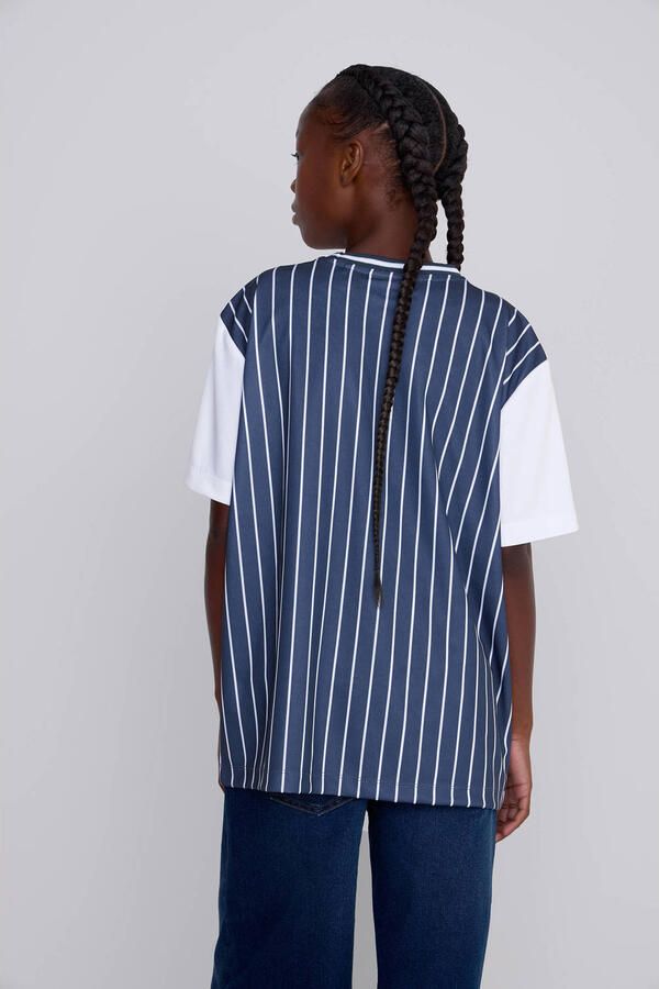 Coolcat T-shirt Chun Lee blauw wit - Foto 2