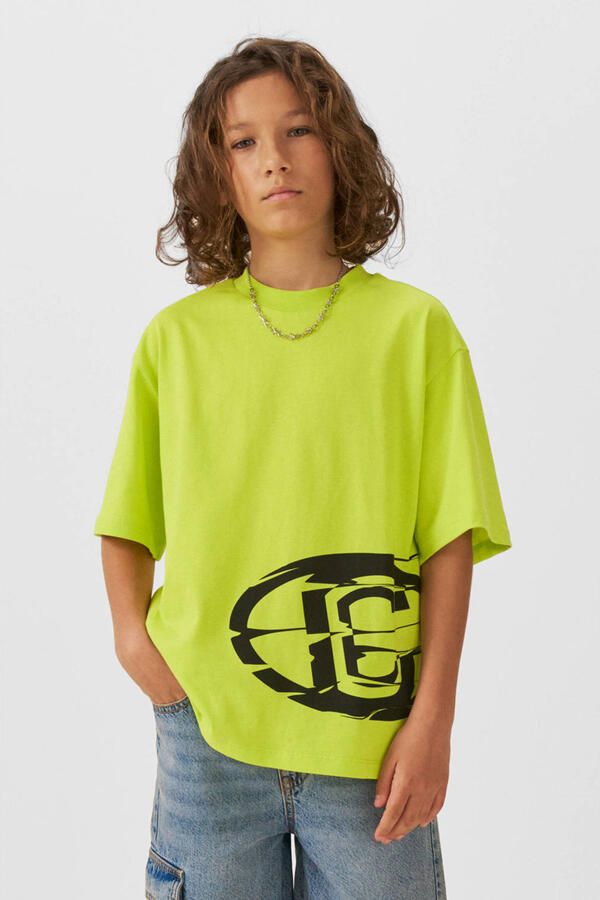 Coolcat T-shirt Jonas printopdruk lime - Foto 2
