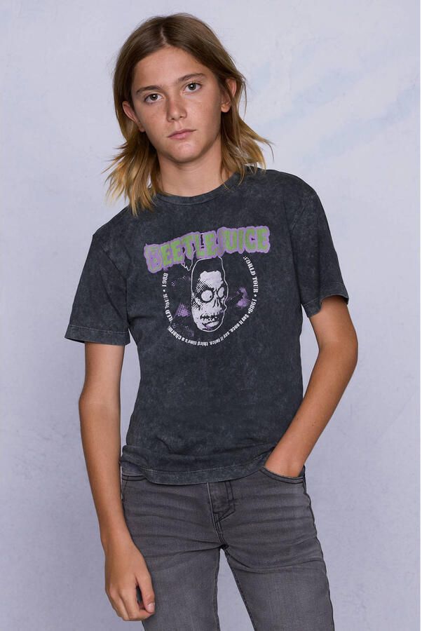 Coolcat T-shirt License Beetlejuice Acid Wash - Foto 2