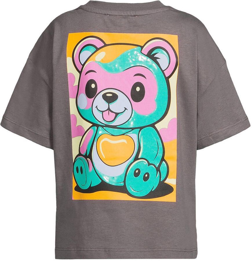 Coolcat T-shirt met beer printopdruk Esmee grijs