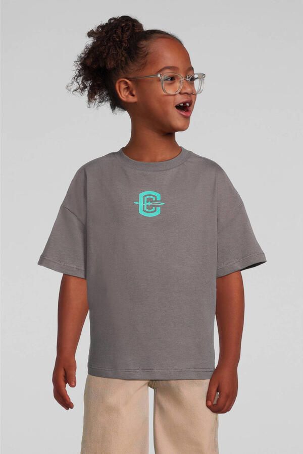 Coolcat T-shirt met beer printopdruk Esmee grijs - Foto 3