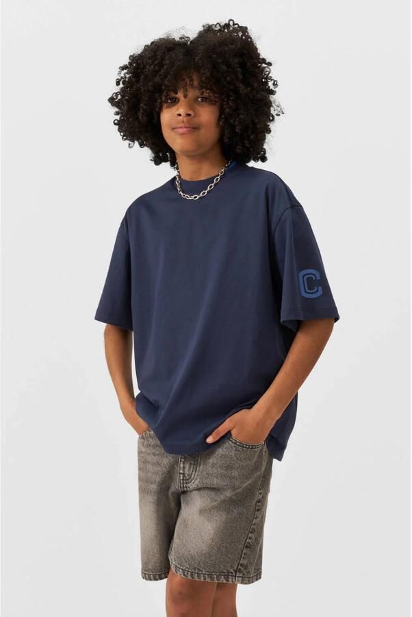 Coolcat T-shirt Owen met printopdruk blauw - Foto 2