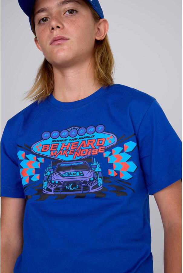 Coolcat T-shirt Tristan met Race Car Be Heard Print - Foto 2