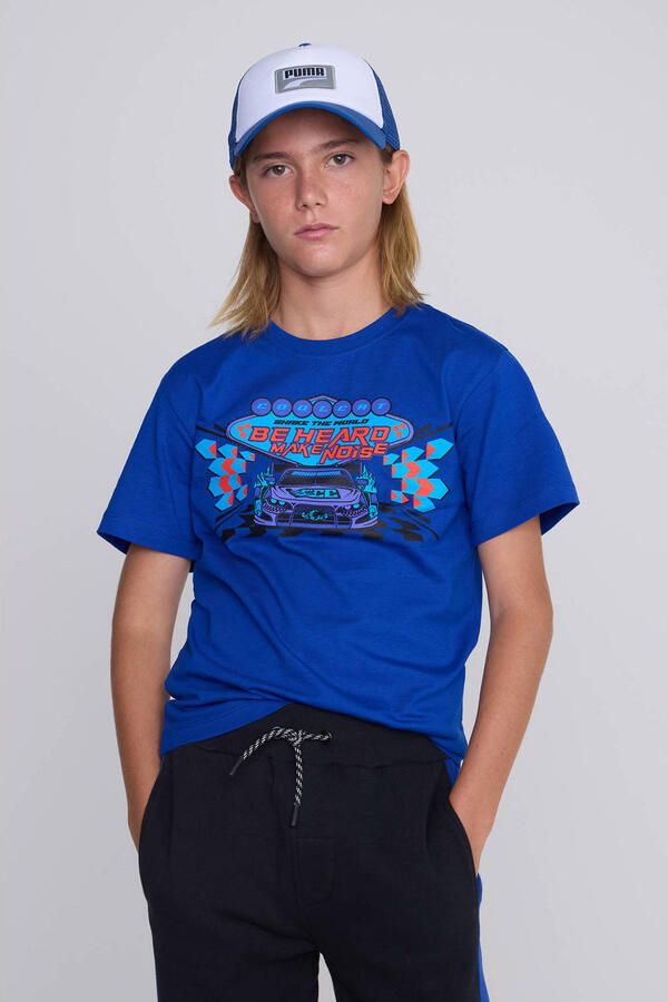 Coolcat T-shirt Tristan met Race Car Be Heard Print - Foto 3