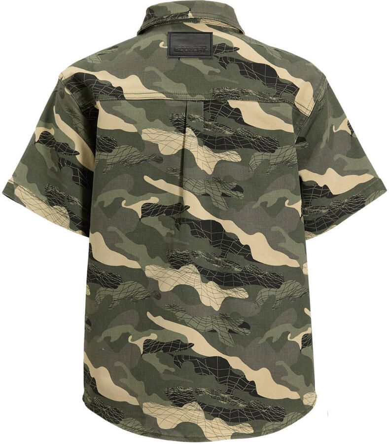 Coolcat twill overhemd Riley met camo print groen - Foto 2