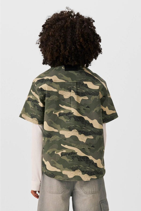 Coolcat twill overhemd Riley met camo print groen - Foto 4