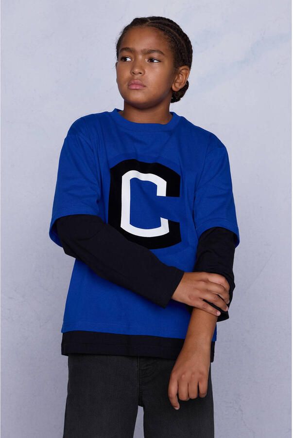 Coolcat Unisex Longsleeve T-shirt Bowie met Gelaagde Mouwen - Foto 2