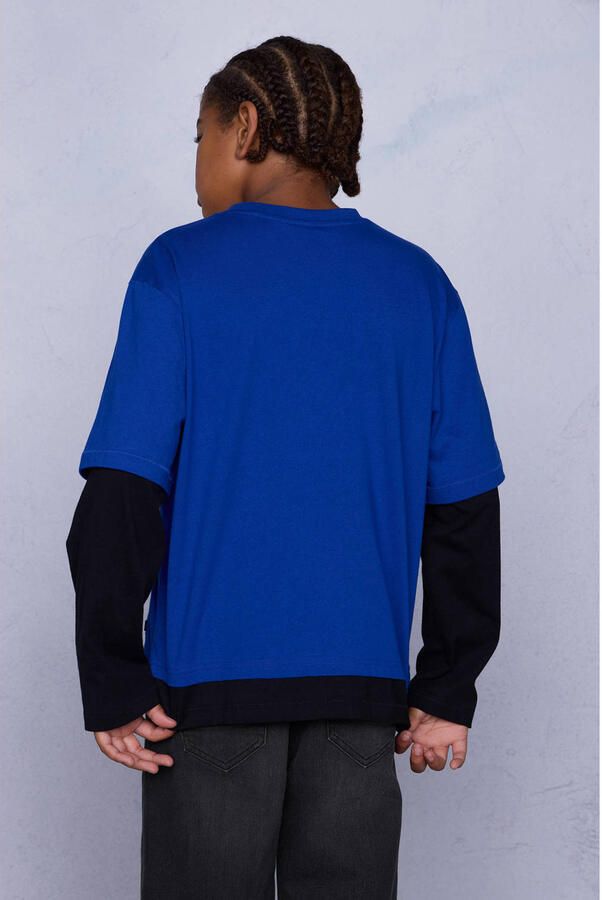 Coolcat Unisex Longsleeve T-shirt Bowie met Gelaagde Mouwen - Foto 3