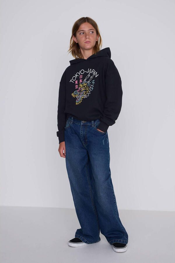 Coolcat Wide Leg Jeans Dominic Donker Blauw - Foto 2