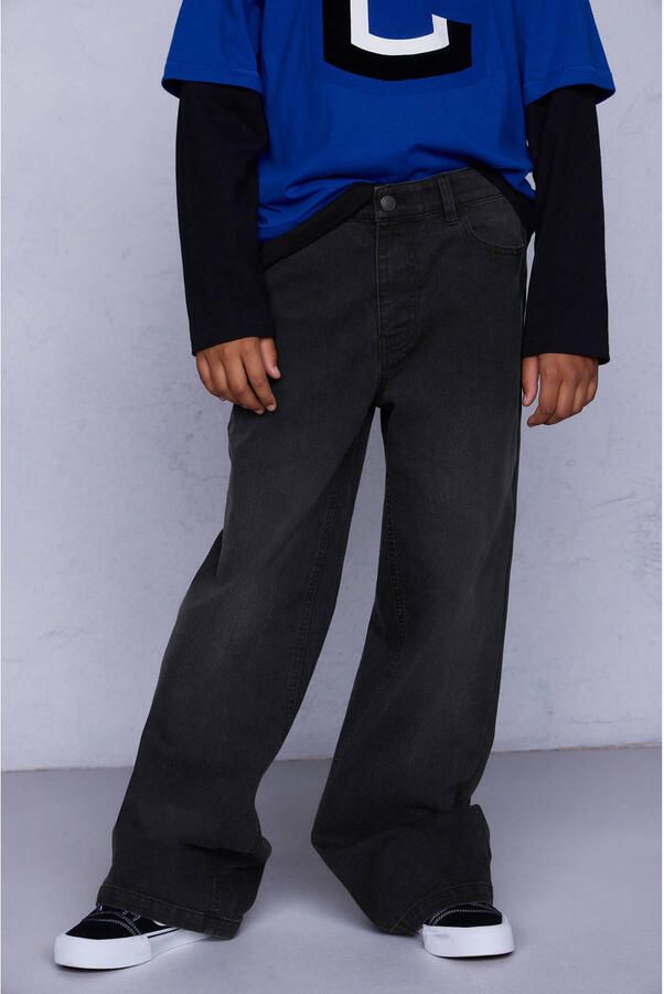 Coolcat Wide Leg Jeans Dominic Zwart - Foto 3