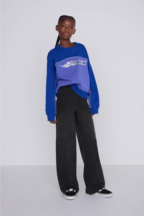Coolcat Wide Leg Jeans Dominique Donker Grijs - Foto 2