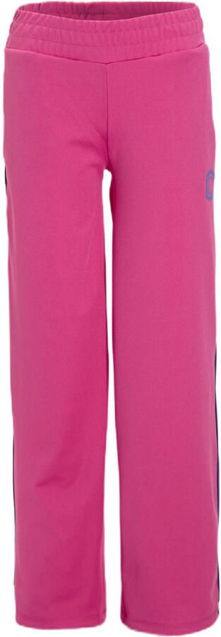 Coolcat wide leg joggingbroek met contrastbies Mikkie roze