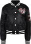 CoolCat Junior baseball jacket JAEL met patches zwart Jas Meisjes Nylon Opstaande kraag 134 140 - Thumbnail 1