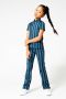 CoolCat Junior gestreepte flared broek Poppy blauw 34 inch Meisjes Polyester 158 164 - Thumbnail 1