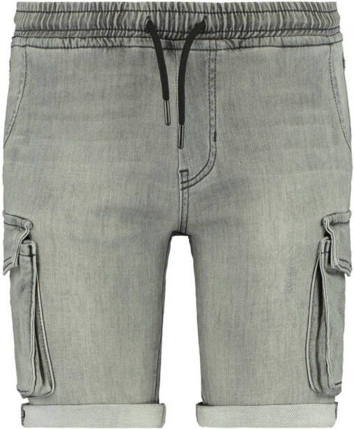 CoolCat Junior regular fit jeans bermuda Norris washed grey Denim short Grijs Jongens Jersey 110 116