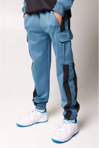 CoolCat Junior regular fit joggingbroek Clive CB grijsblauw zwart