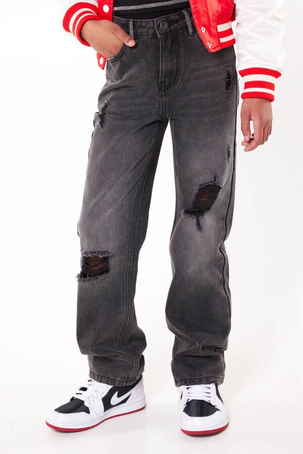 CoolCat Junior straight fit jeans Kirana black denim Zwart 170 176