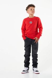 CoolCat Junior sweater Smith met backprint rood
