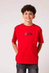 CoolCat Junior T-shirt Ethann CB met printopdruk rood