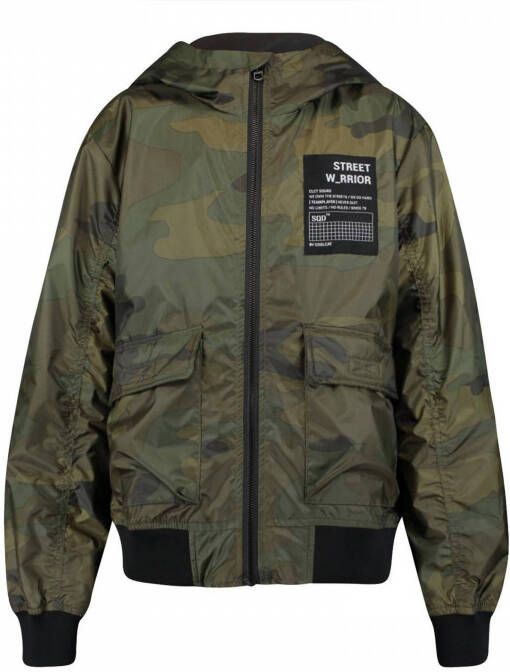 CoolCat Junior zomerjas Jeremy CB met camouflageprint groen Jongens Polyester Capuchon 170 176 - Foto 2