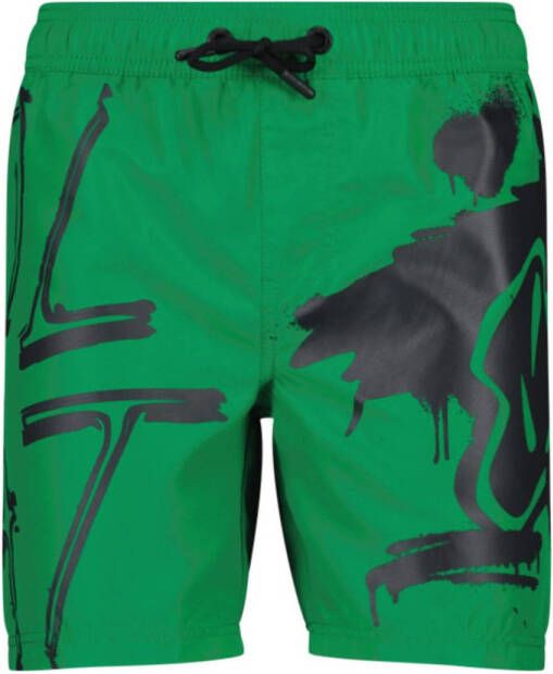 CoolCat Junior zwemshort WACKO groen zwart Jongens Polyester All over print 122 128
