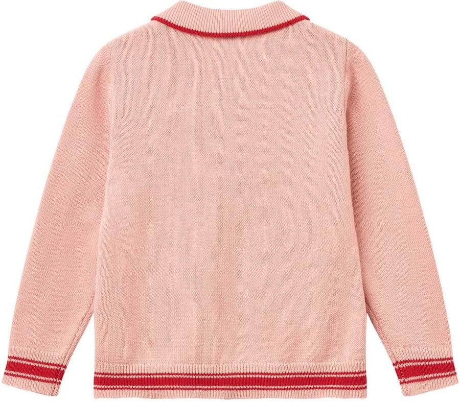 Copenhagen Colors gebreid vest met print roze Meisjes Katoen Klassieke kraag - Foto 2