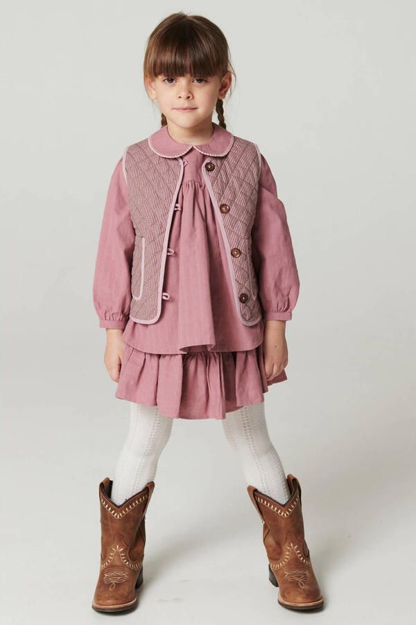 Copenhagen Colors gilet met print roze Meisjes Katoen Ronde hals All over print
