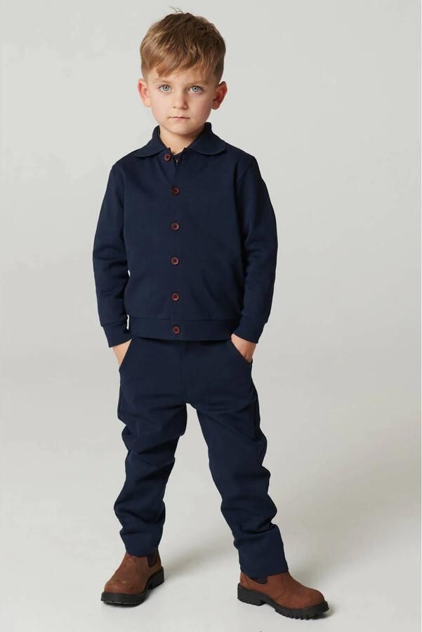 Copenhagen Colors katoenen sweatvest donkerblauw