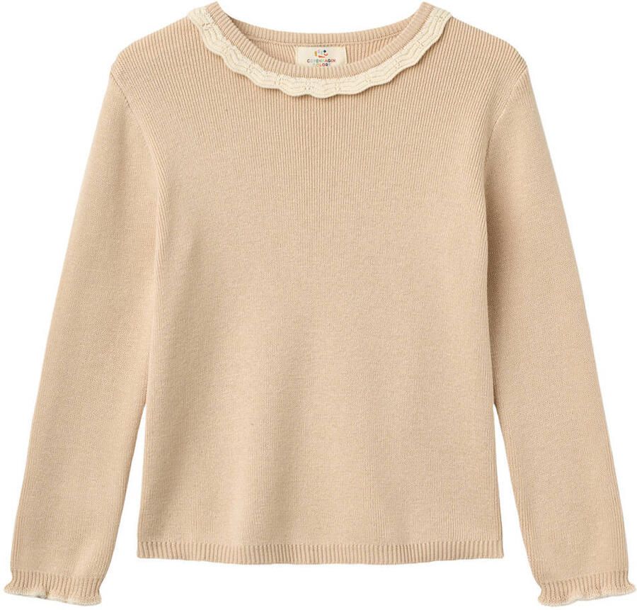 Copenhagen Colors longsleeve beige Meisjes Katoen Ronde hals Effen