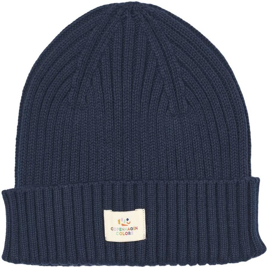 Copenhagen Colors muts donkerblauw Katoen maat 48-50