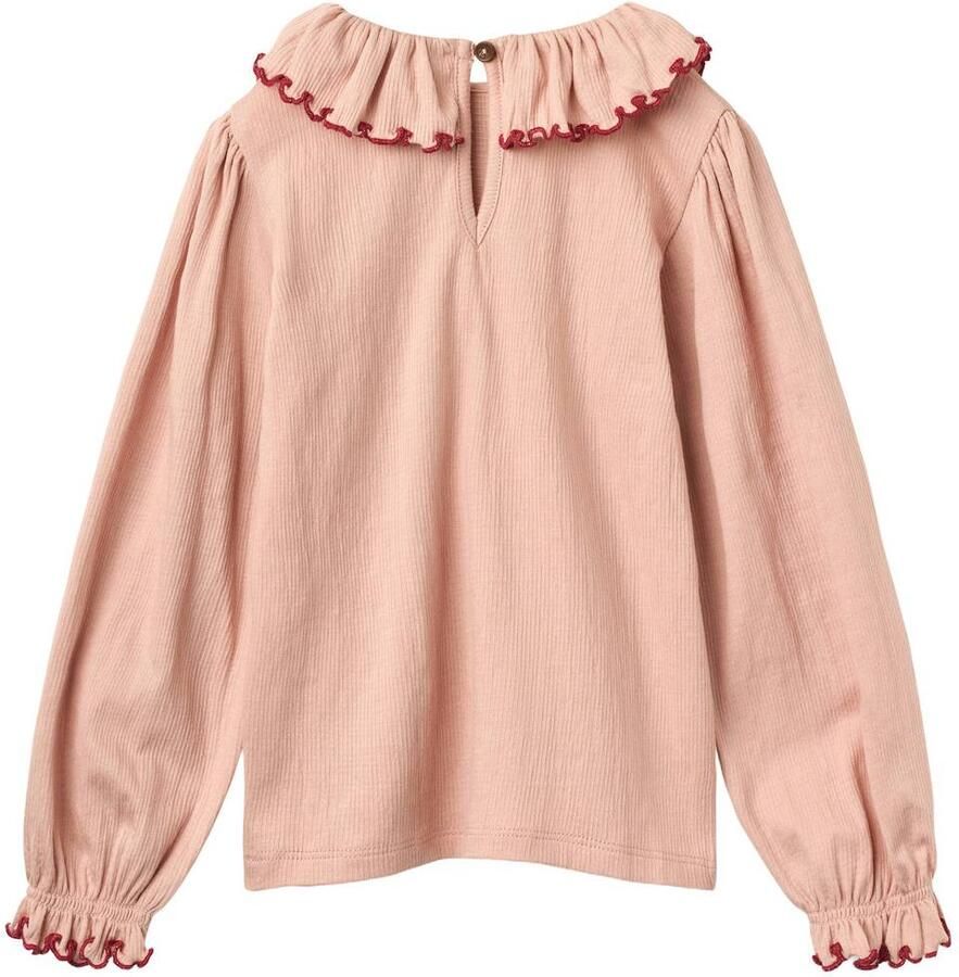 Copenhagen Colors rechtvallende longsleeve met ruches roze Meisjes Katoen Ronde hals - Foto 2