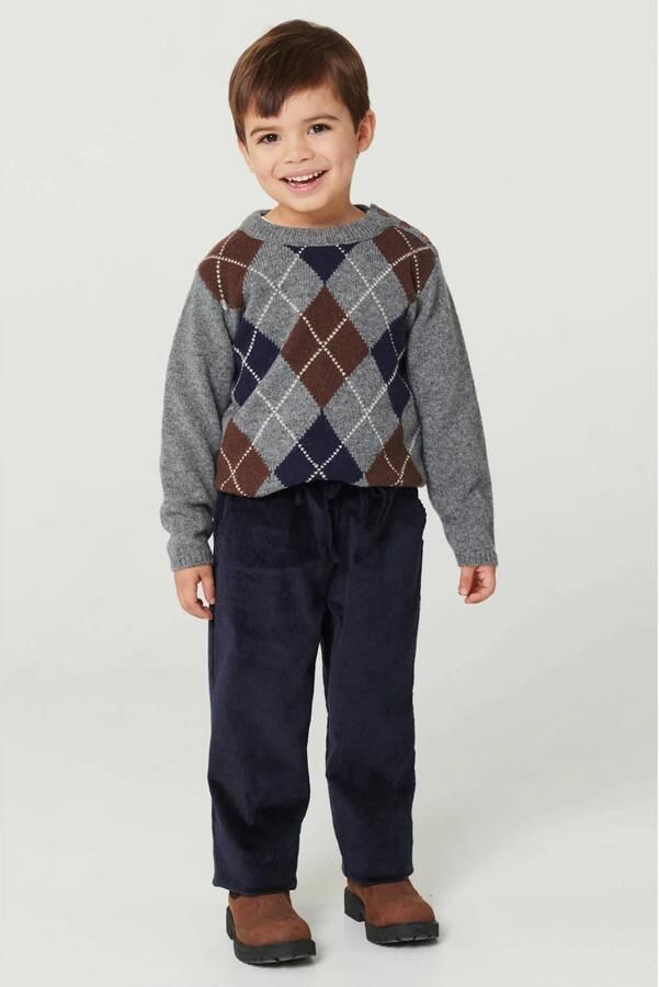 Copenhagen Colors regular fit corduroy casual broek donkerblauw - Foto 2