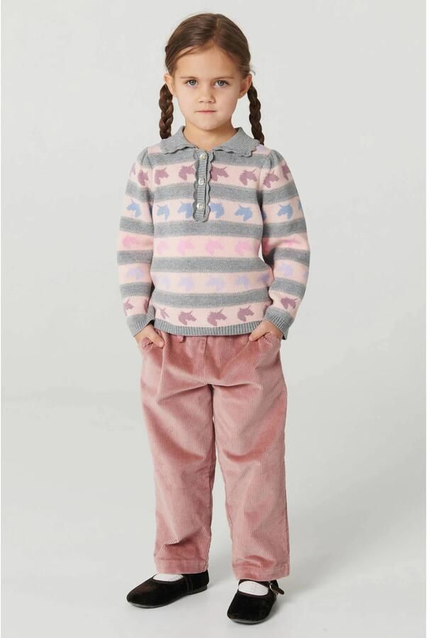 Copenhagen Colors regular fit corduroy casual broek roze Effen - Foto 3