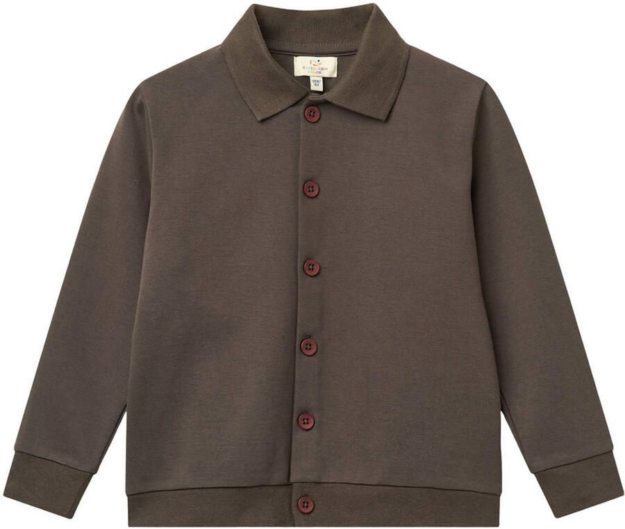 Copenhagen Colors sweatvest donkerbruin