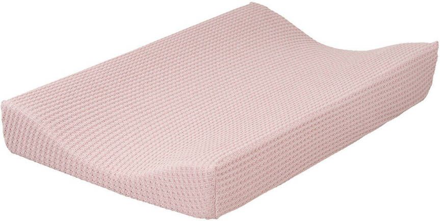 Cottonbaby aankleedkussenhoes wafel gebreid 48x72 cm oudroze Effen