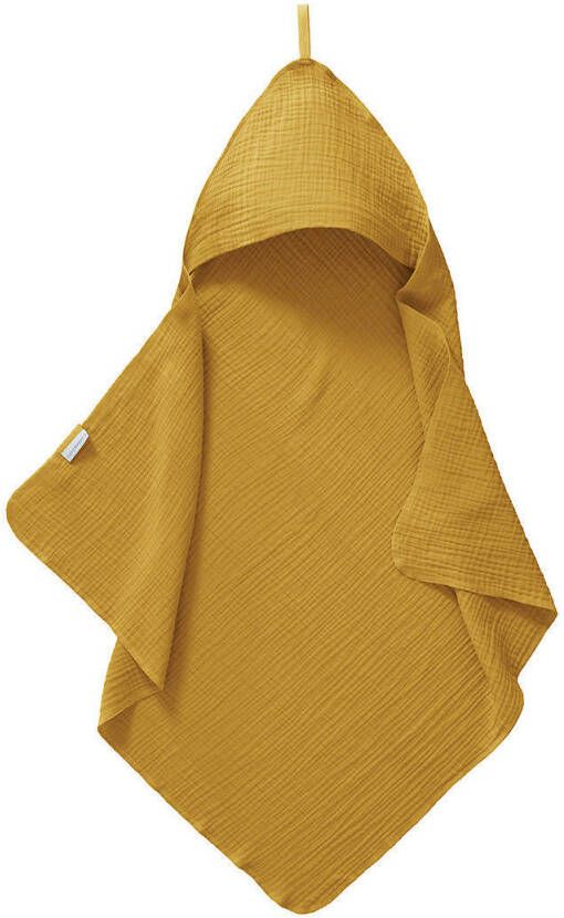 Cottonbaby badcape Cottonsoft uni oker Handdoek badcape Geel