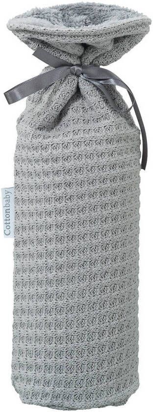 Cottonbaby kruikenzak wafel gebreid grijs