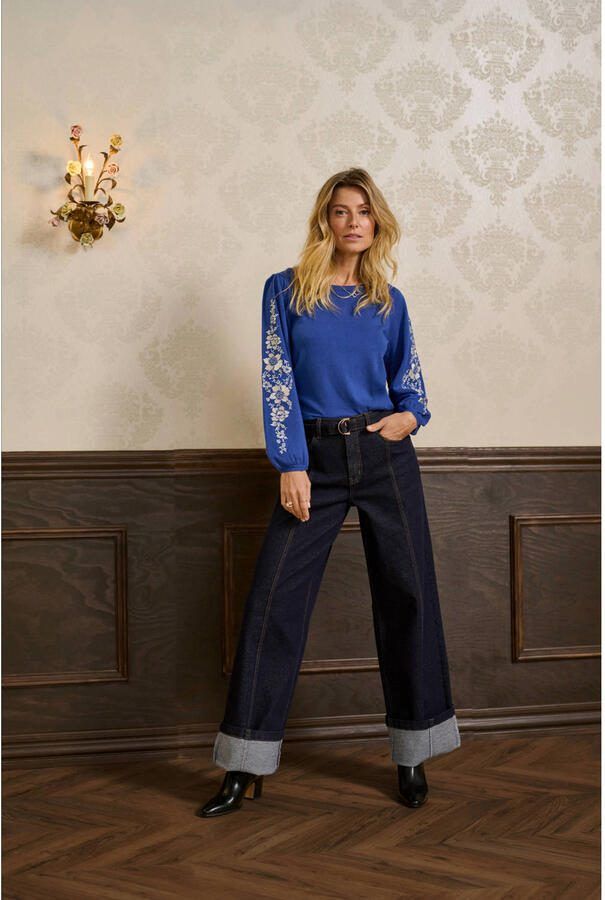 Cream high waist wide leg jeans dark blue denim - Foto 2