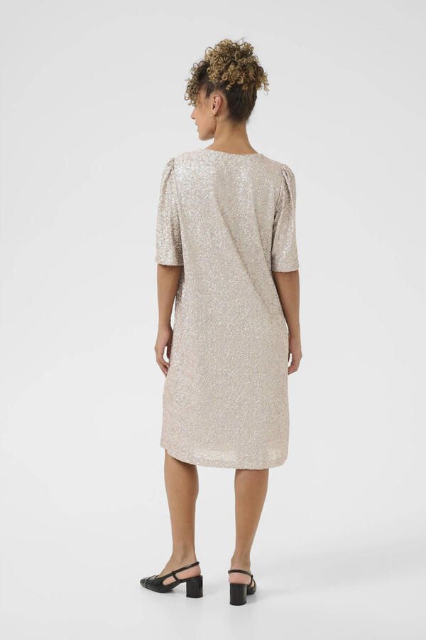 Cream midi jurk crème - Foto 3