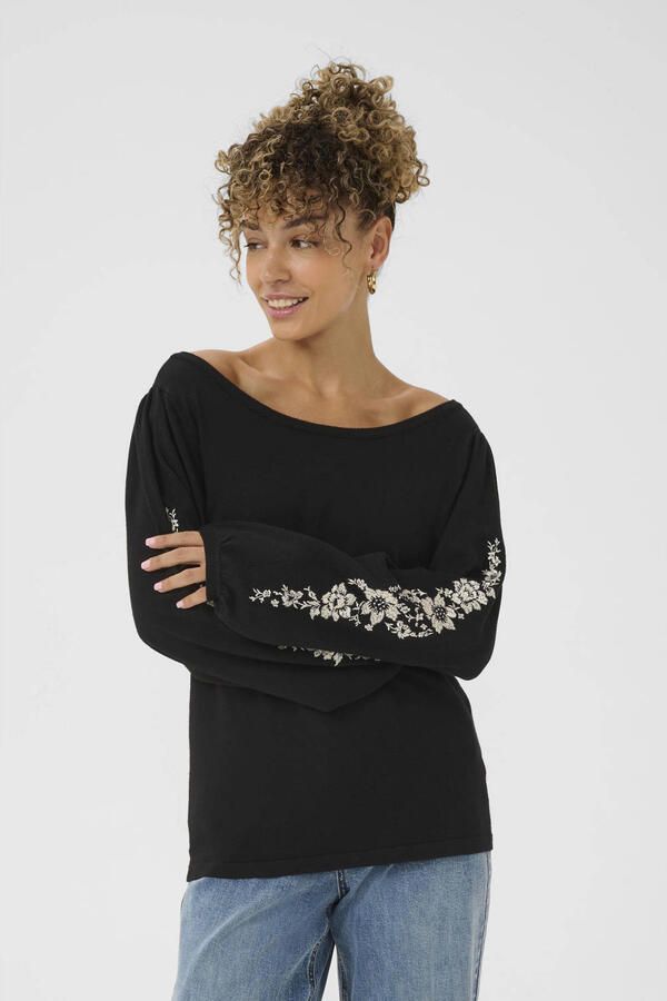 Cream top zwart