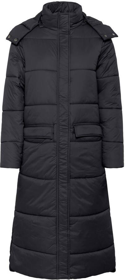 Cream winterjas zwart