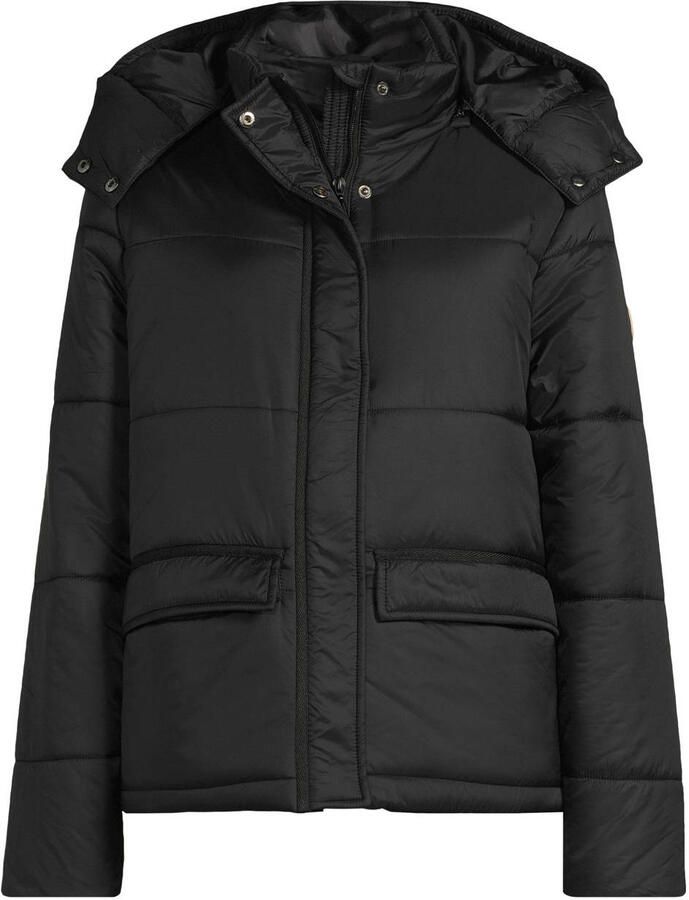 Cream winterjas zwart