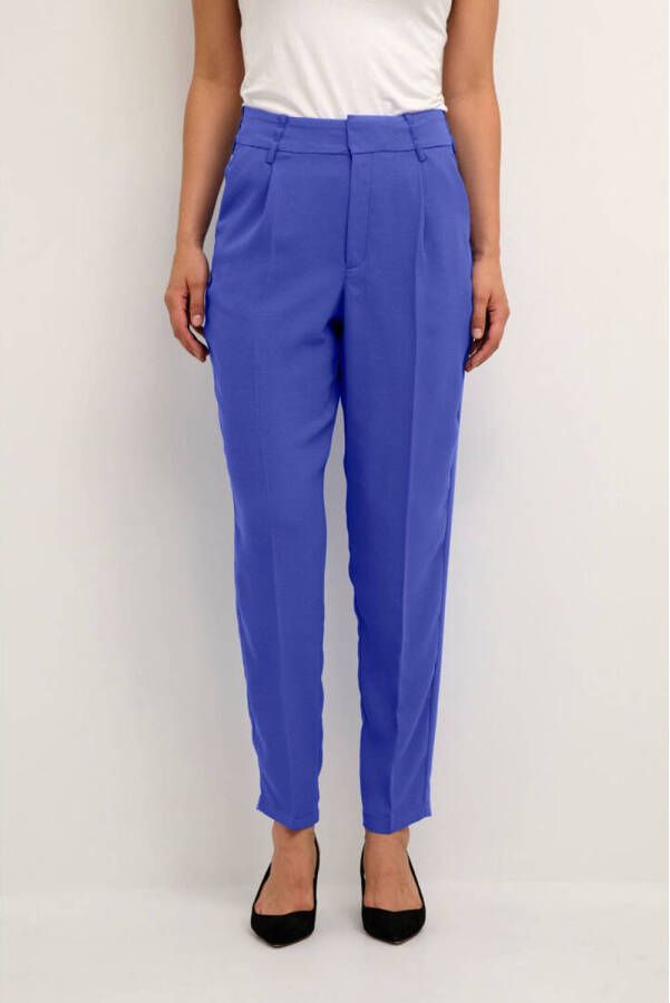 Cream regular fit pantalon CRSaga van gerecycled polyester blauw