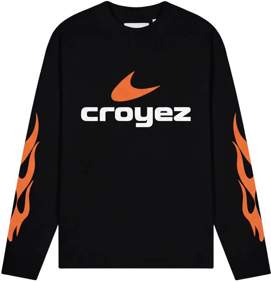 Croyez longsleeve met backprint zwart
